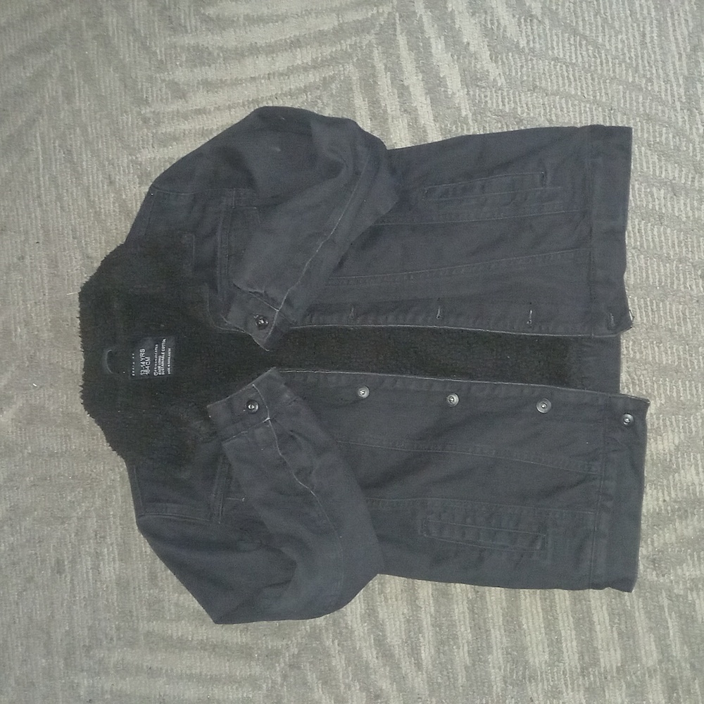 Denim&Co Black Jacket with Faux Fur